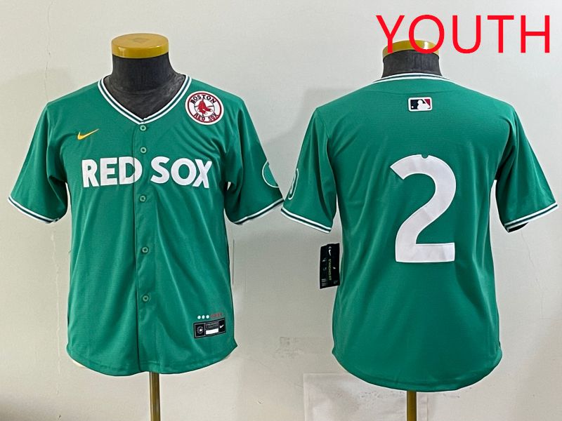 Youth 2025 Boston Red Sox 2 No Name Dark Green Joint Name Nike MLB Jersey style 19